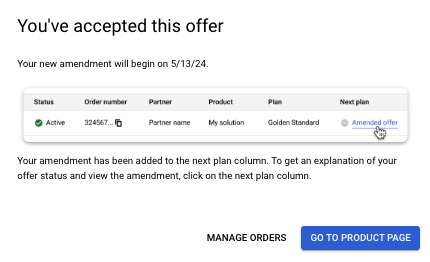 GCP Marketplace acceptance confirmation - Zoomed
